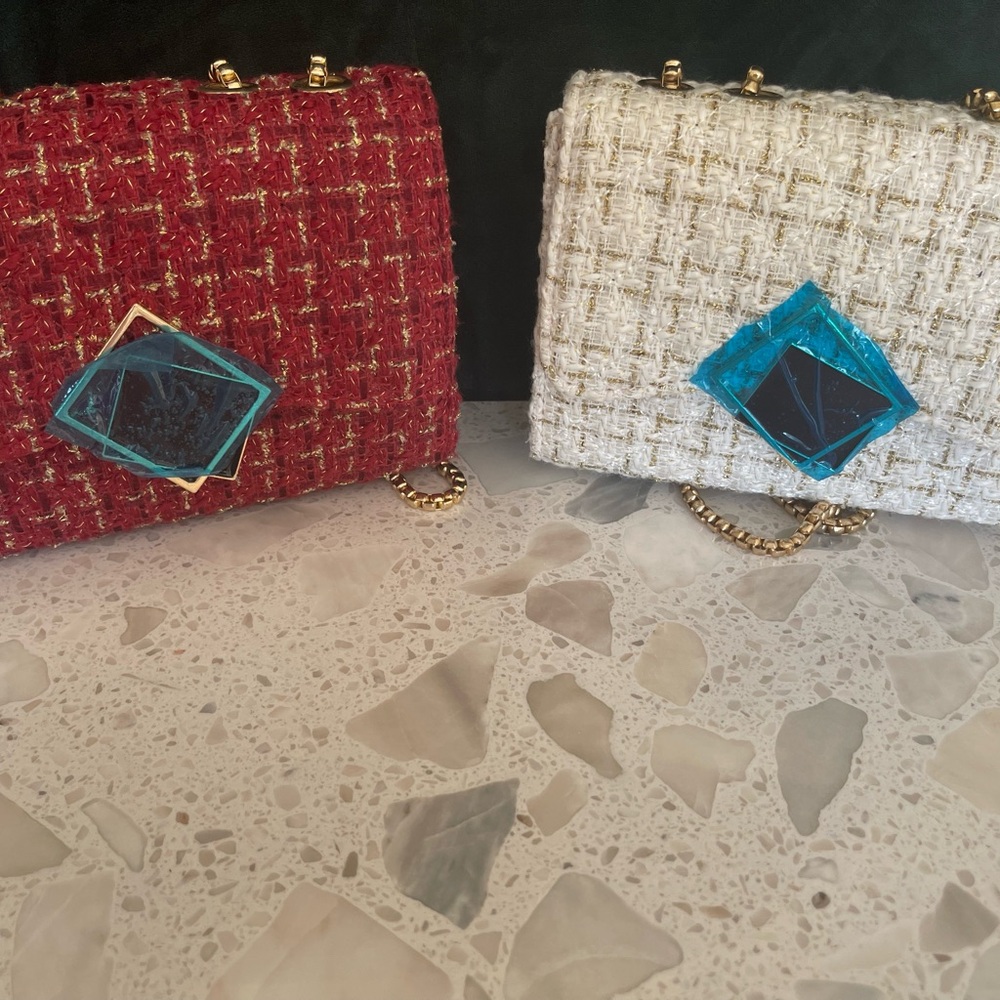 Tweed Plaid Purses - Picture 3 of 7